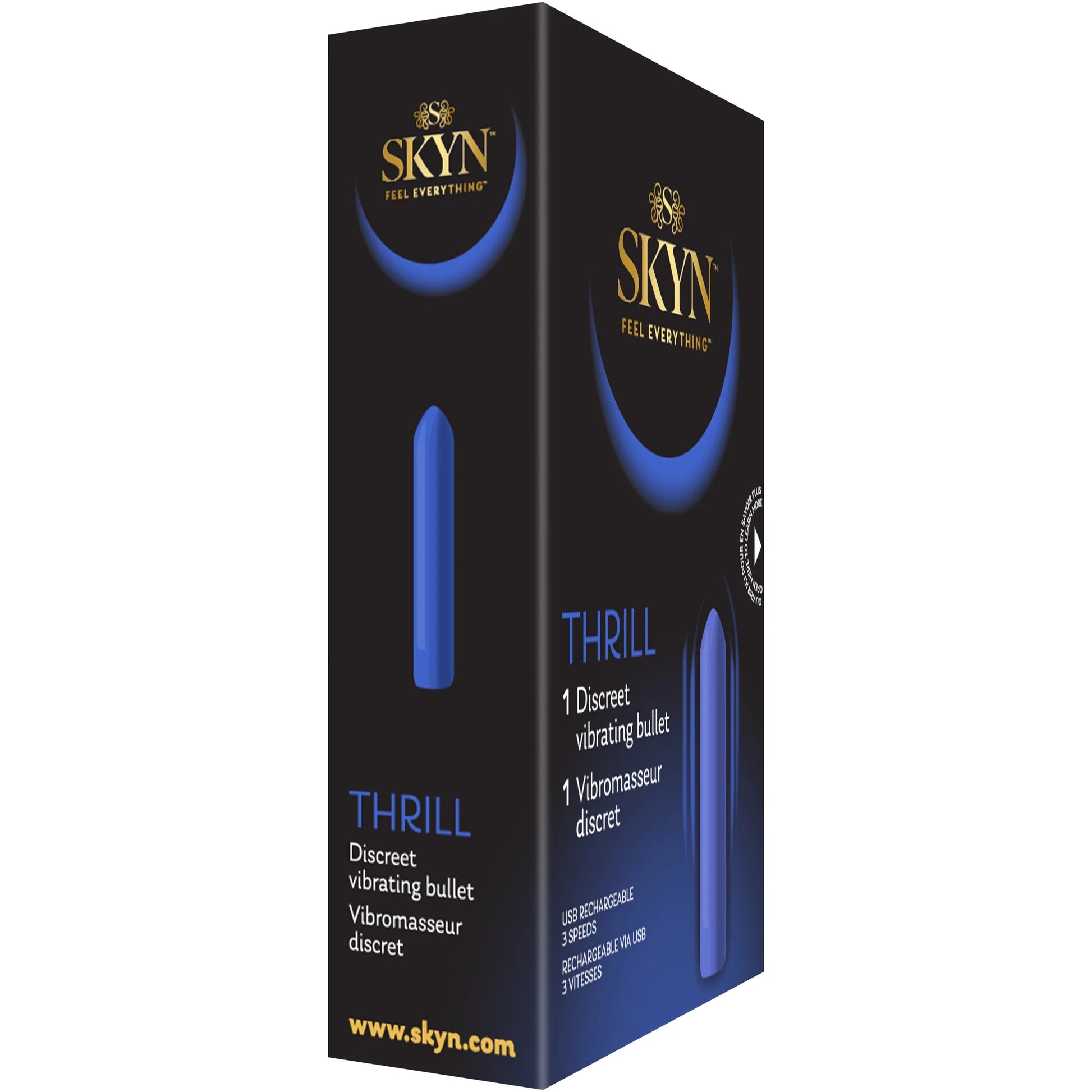 Thrill 3 Speed Vibrating Bullet Vibrator, 3 Speeds, Rose Gold