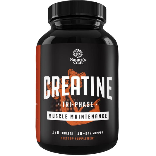 High Strength Tri Phase Creatine Pills - Muscle Mass Gainer and Muscle Recovery Creatine HCL Pyruvate and Creatine Monohydrate Pills - Optimal Muscle Builder Creatine Pre Workout for Women and Men