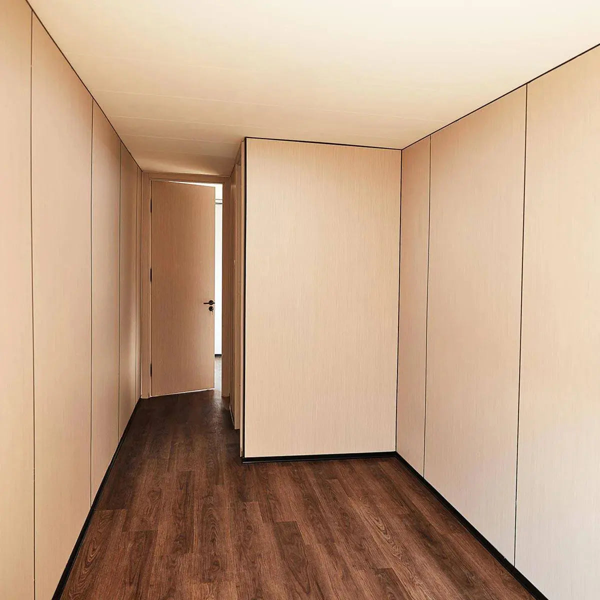 40’ Custom Built Steel Container Office, Insulated, PVC Flooring, Wood Grain Solid Wallboard, Horizontal Pivoting Windows, High-Density Foam Insulation, TMG-SCO40