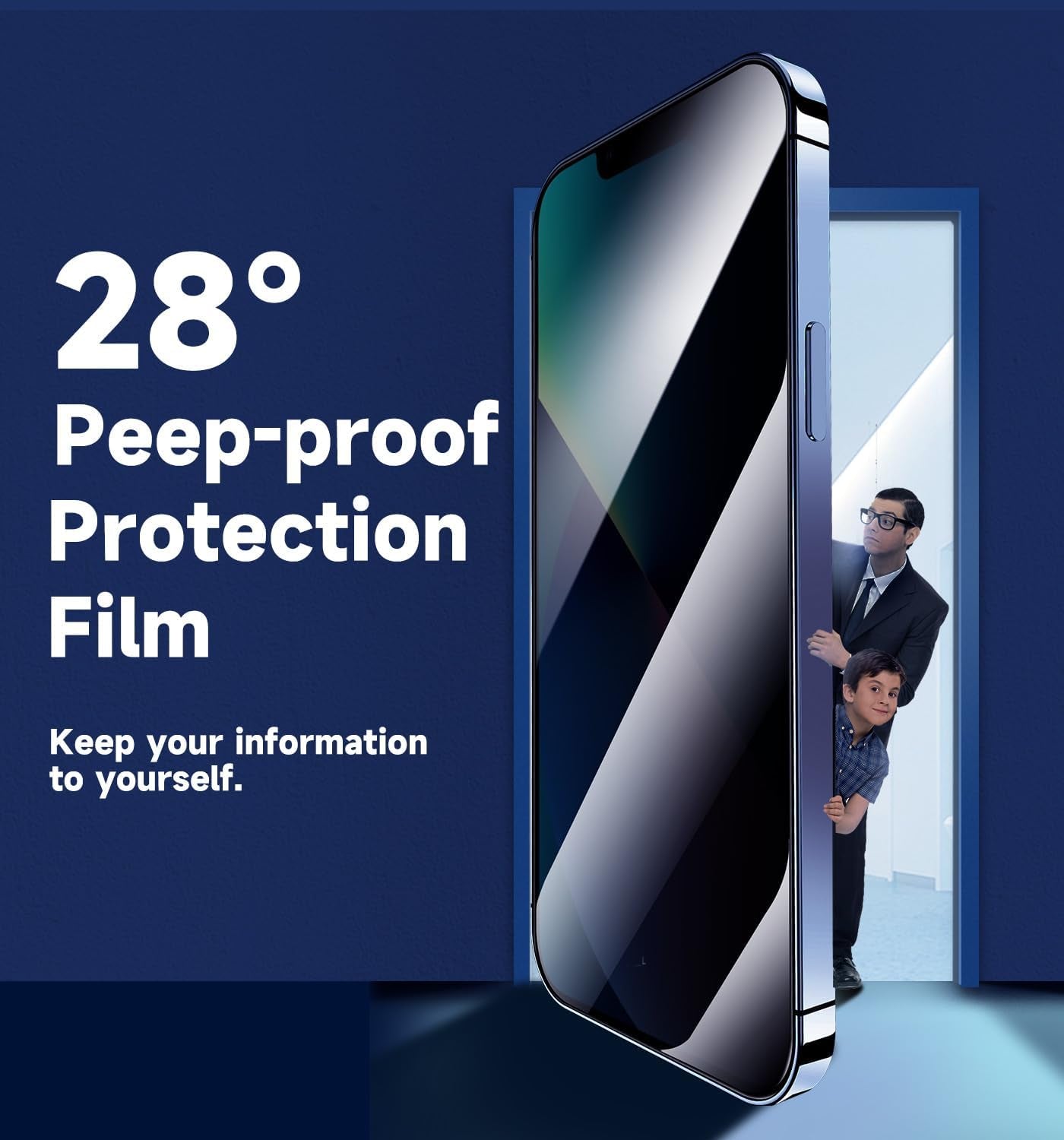 2 Pack for Iphone 13/13Pro/14/16E 6.1 Inch Privacy Glass Screen Protector, Auto Dust-Elimination, Bubble Free, Easy Installation