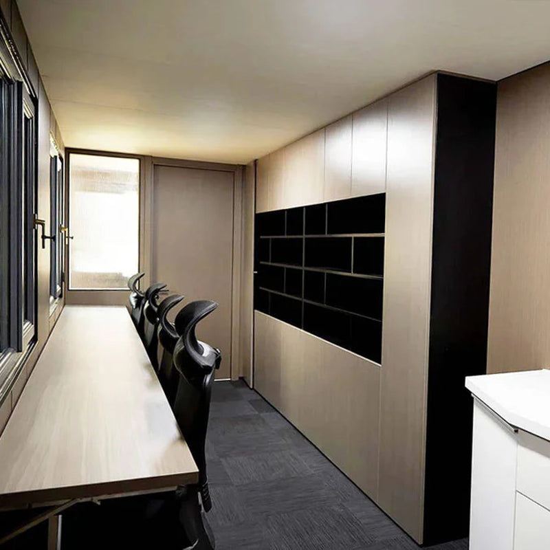 30’ Custom Built Steel Container Office, Working Area & Manager’S Office, 1 Leather Office Chair, 4 Ergonomic Office Chairs, TMG-SCO30