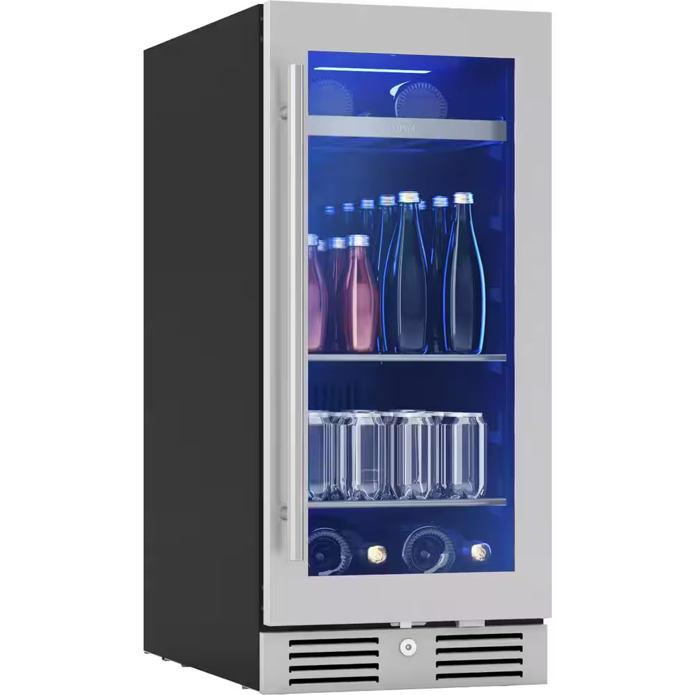 Presrv 15 In. 4-Bottle and 64-Can Single Zone Beverage Cooler