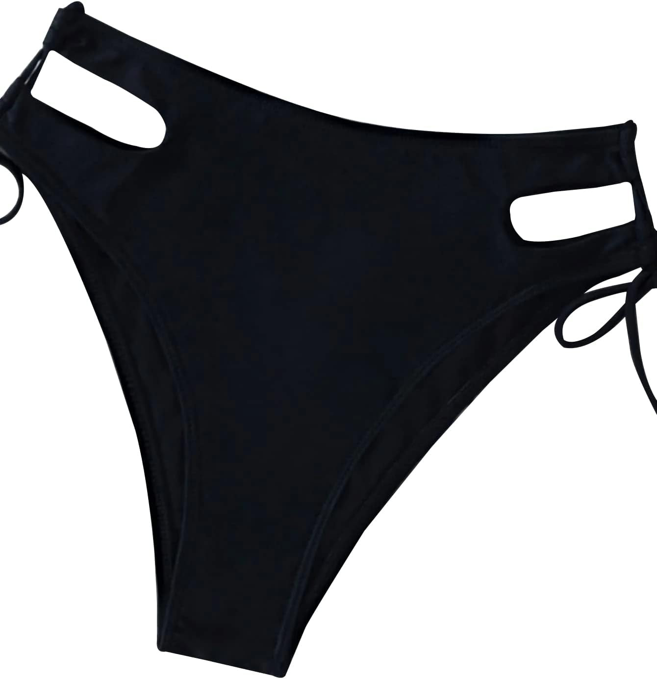 Drawstring Bikini Set Srting Swimsuit Short Sleeve Top and Tie Side Bottom 2 Piece