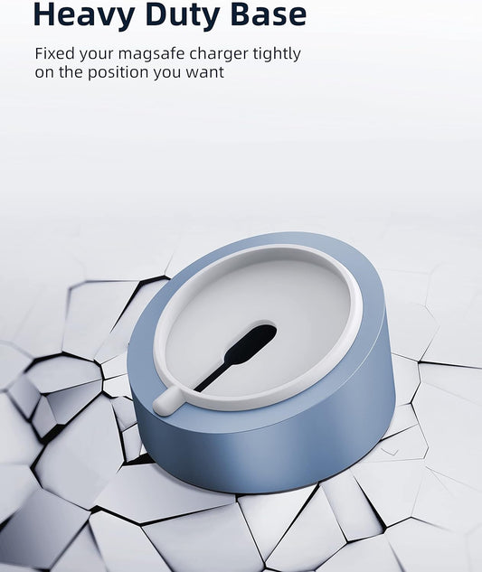 Mag- Safe Charger Stand Wireless Charging Heavy-Duty Premium Metal Holder Base Desktop Tablet Mount for Iphone 16 Pro /16/15 Pro/15/14/13/12 Mag- Safe Charger Stand- Blue