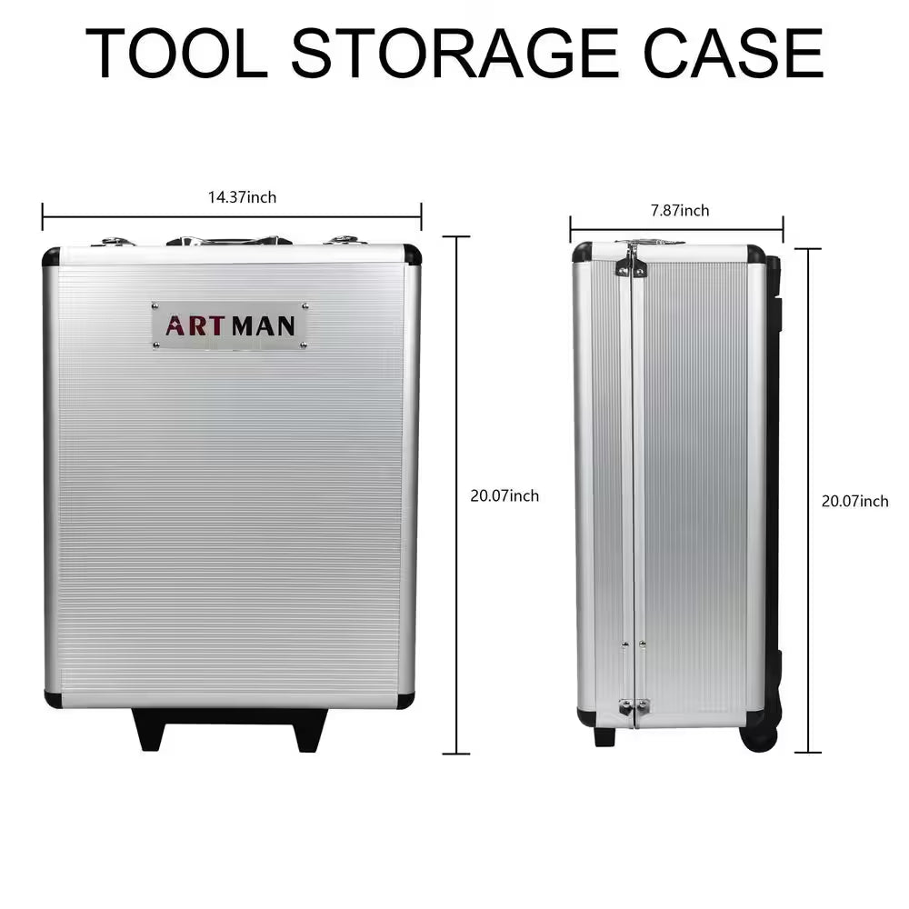 899-Piece Home Repair Tool Set Tool Box Storage Box with 4-Drawers in Silver