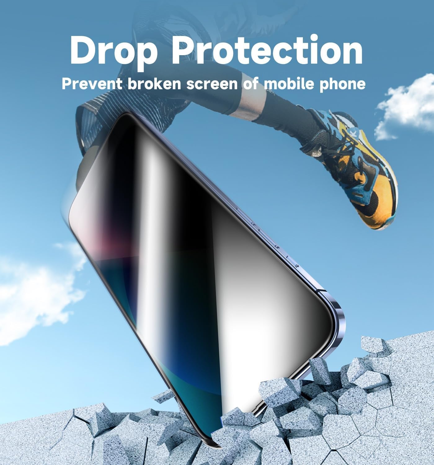 2 Pack for Iphone 13/13Pro/14/16E 6.1 Inch Privacy Glass Screen Protector, Auto Dust-Elimination, Bubble Free, Easy Installation