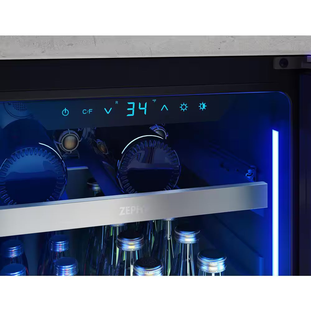 Presrv 15 In. 4-Bottle and 64-Can Single Zone Beverage Cooler