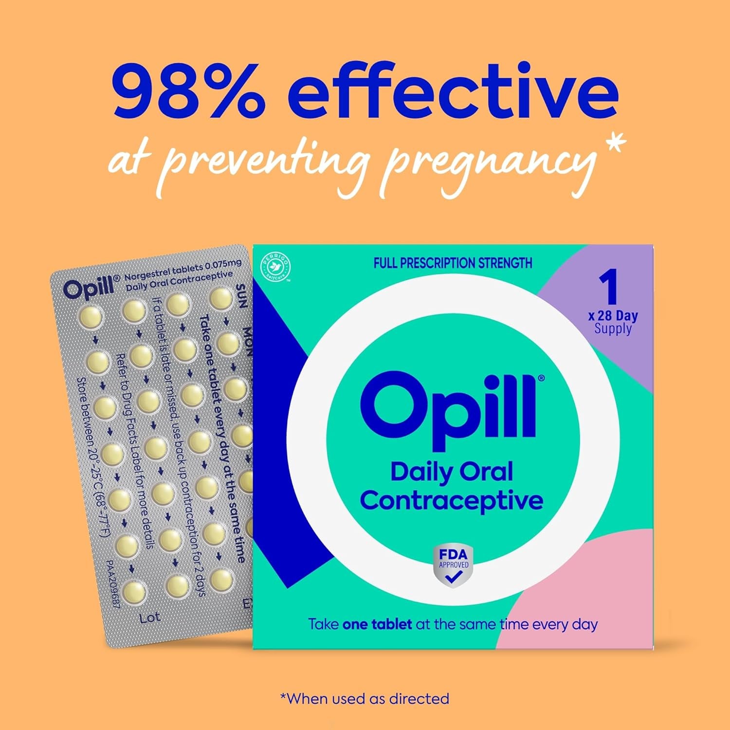 , Daily Oral Birth Control Pills, Over-The-Counter Progestin-Only Contraceptive, Fda-Approved & Estrogen-Free, 84 Count