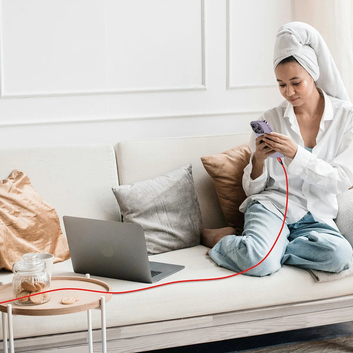 3 Pack 6FT Cables Compatible with Iphone 14/13/12/11/10, Nylon Braided Charging 3A Fast Charger Cord, Red