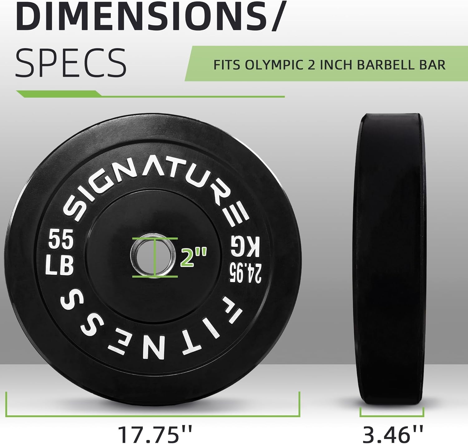 Olympic Bumper Plates Set, 2" Weight Plates for Strength Training & Weightlifting, Paris or Set or Set with Barbell, Multiple Options