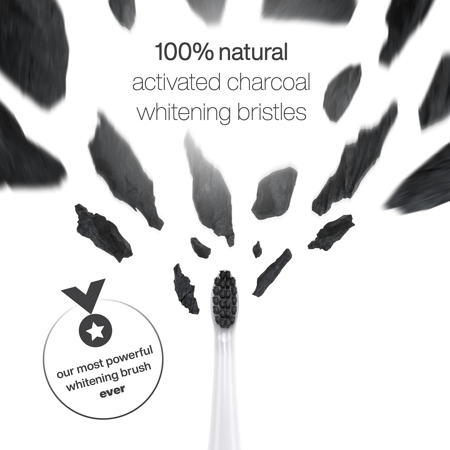 Aquasonic Pulse – Ultra Whitening Electric Toothbrush W Activated Charcoal Whitening Bristles – Sonic Rechargeable Toothbrush – 3 Modes & Smart Timers – Lasts 45 Days – Home & Travel Toothbrush