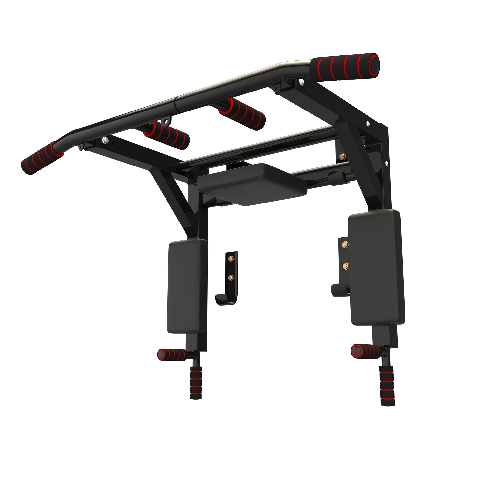 Wall Mounted Pull up Bar Pullup Mount Chin Bars Dip Station Push Power Tower