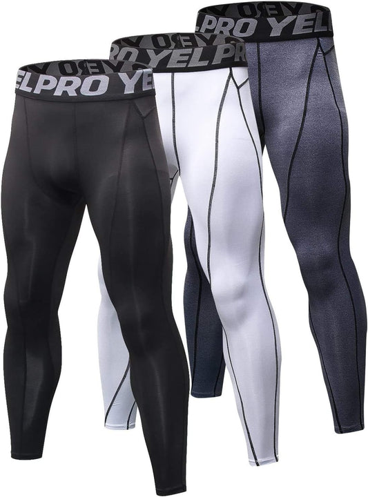 Men'S Compression Pants Cool Dry Baselayer Tights Leggings