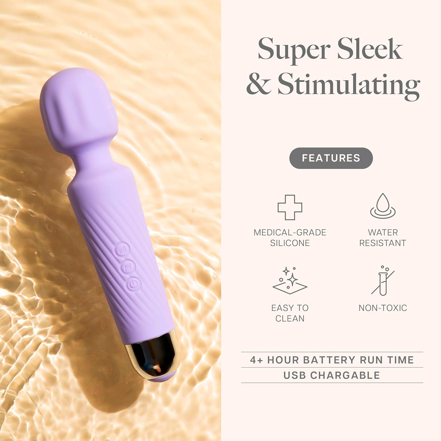 Vibrator for Women – 4 Hour Battery Life | Water Resistant Body Safe Silicone | Clitoral Vibrator Sex Toy with 20 Patterns & 8 Speeds – Clit Stimulator Adult Sex Toys – Discreet Gift