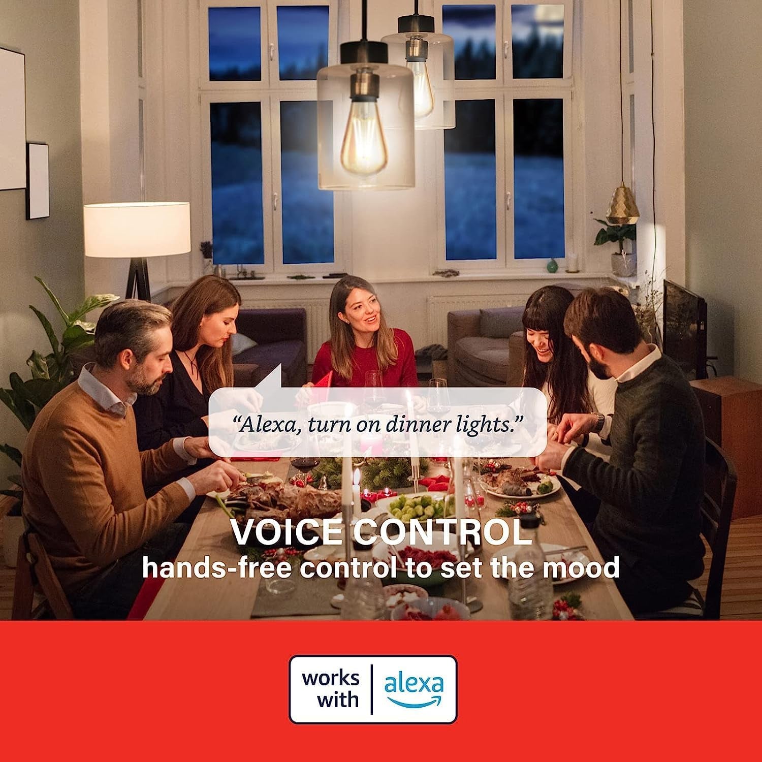 Smart Edison Bulbs, S1 Auto Pairing with Alexa Devices, Vintage Smart Light Bulbs That Work with Alexa, Bluetooth Mesh Smart Home Lighting, ST19 Led Bulb 60 Watt Equivalent, 2000K E26, 4-Pack