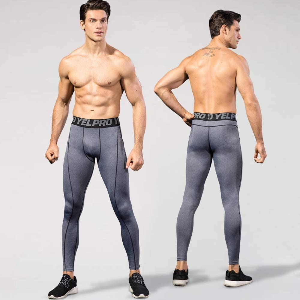Men'S Compression Pants Cool Dry Baselayer Tights Leggings