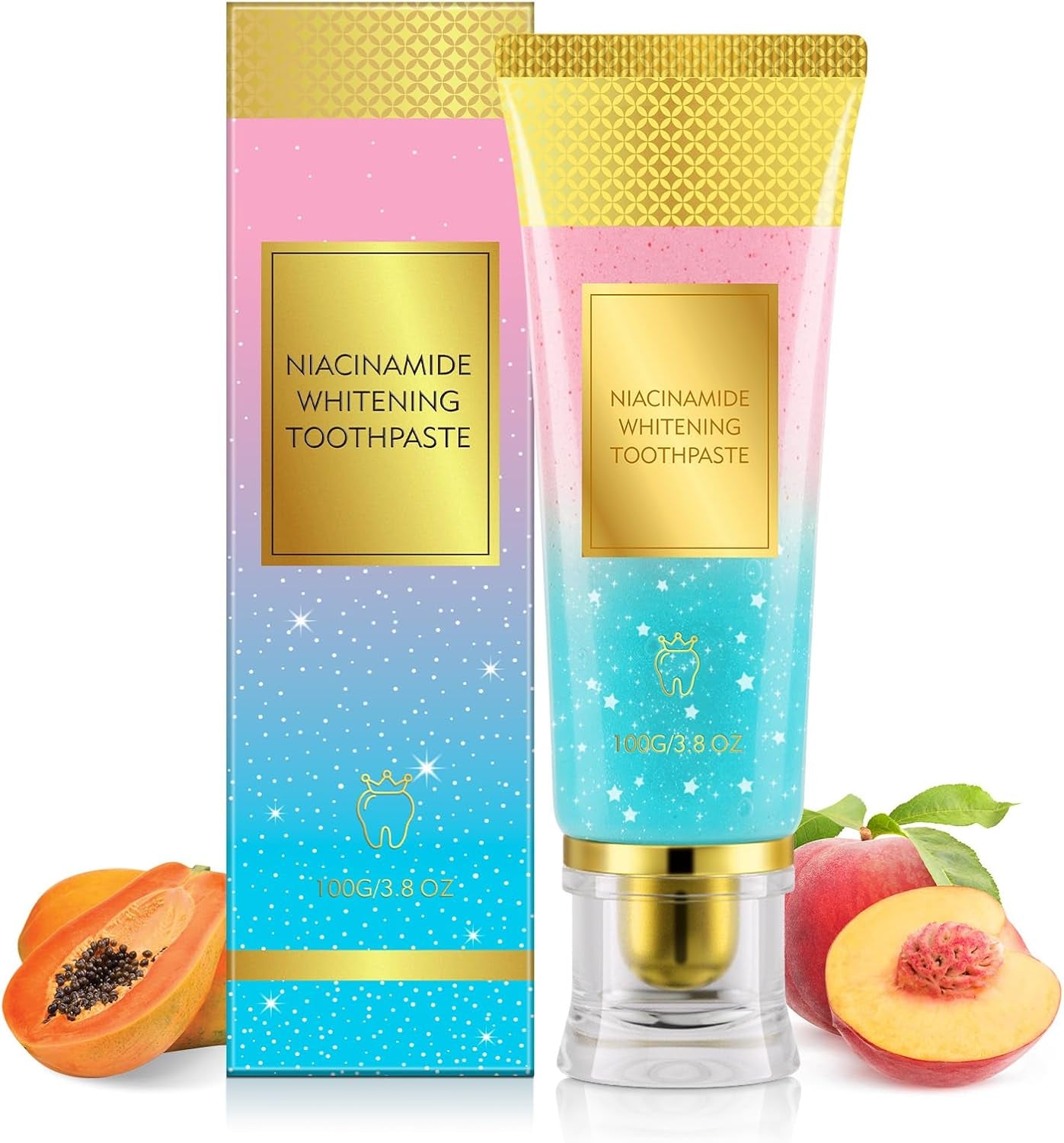 Niacinamide Whitening Toothpaste for Radiant Smile – Gentle Stain Removal, Fresh Breath, Deep Cleaning & Gum Protection – Niacinamide Toothpaste for Daily Use – Lasting Mint Flavor – 3.5Oz Tube