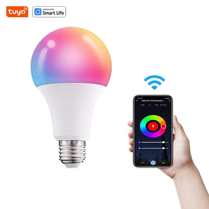 EU E27 Tuya Smart LED Light Bulb Bulb,Short Range Wireless Connect Smart Light Bulb, Works with Tuya Smart&Smart Lifeapp