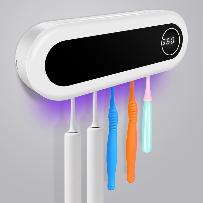 Wall Mounted Toothbrush Holder Smart Toothbrush UV Sterilizer Holder Toothpaste Dispenser Squeezer for Bathroom Accessories