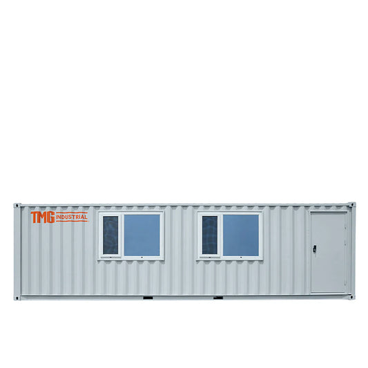30’ Custom Built Steel Container Office, Working Area & Manager’S Office, 1 Leather Office Chair, 4 Ergonomic Office Chairs, TMG-SCO30