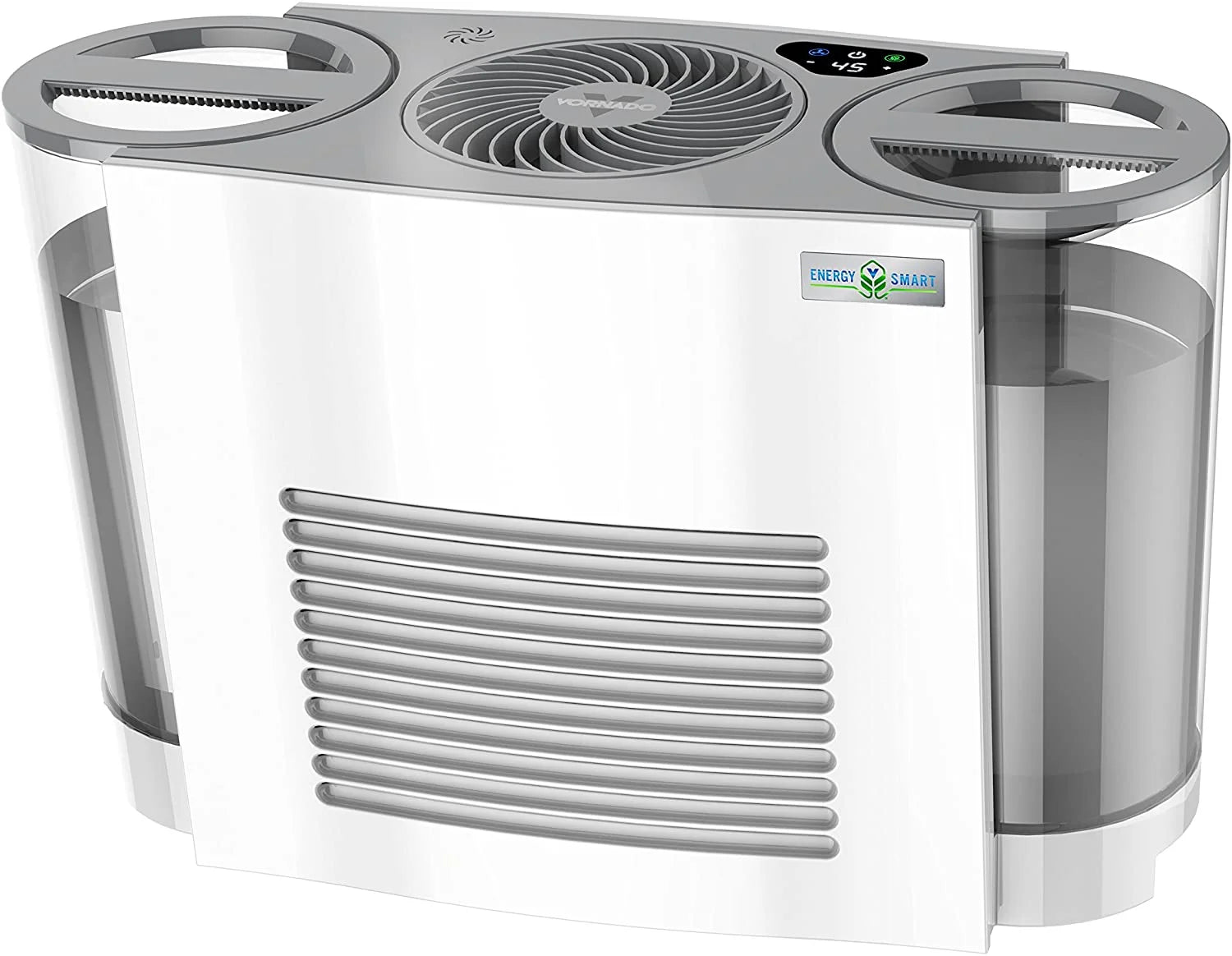 Energy Smart Evaporative Humidifier with Automatic Shut-Off, 2 Gallon Capacity, LED Display