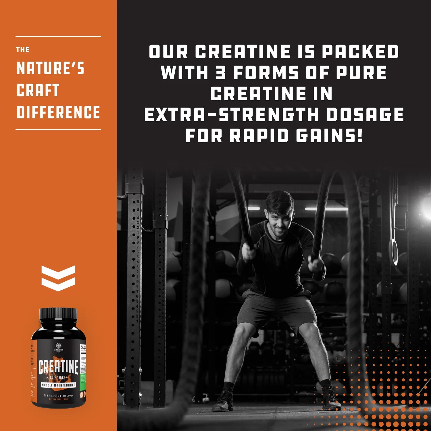 High Strength Tri Phase Creatine Pills - Muscle Mass Gainer and Muscle Recovery Creatine HCL Pyruvate and Creatine Monohydrate Pills - Optimal Muscle Builder Creatine Pre Workout for Women and Men