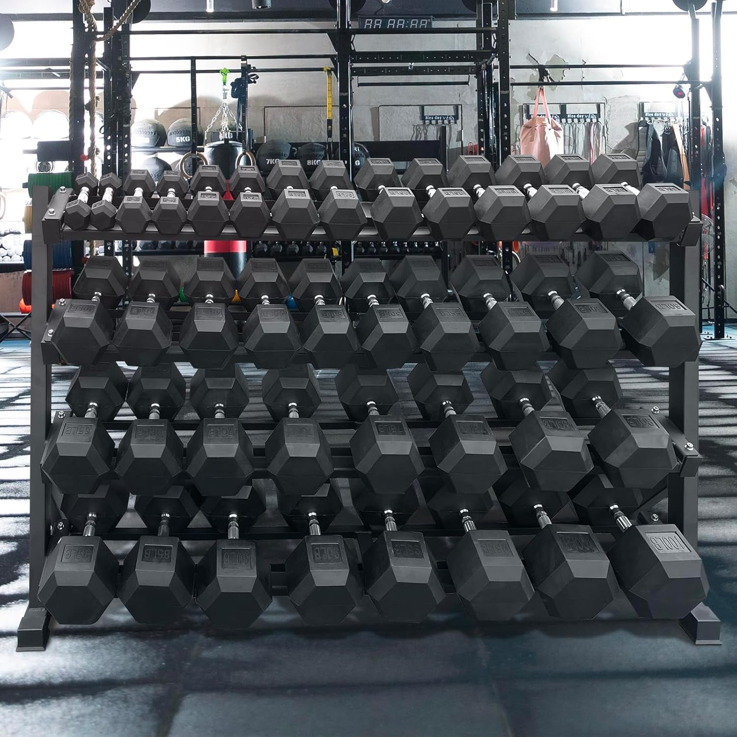 550 Lbs 1200Lbs 2100 Lbs Dumbbells Weight Set, Hex Dumbbell Sets, Gyms Weights Dumbbells Sets, Weight Set for Home Gym, Strength Training, Fitness Center Equipment