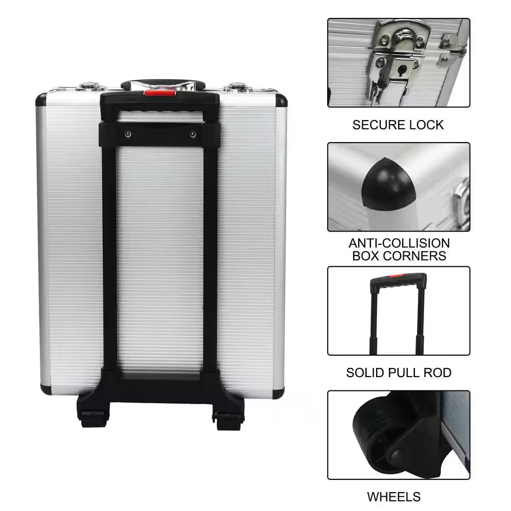 899-Piece Home Repair Tool Set Tool Box Storage Box with 4-Drawers in Silver