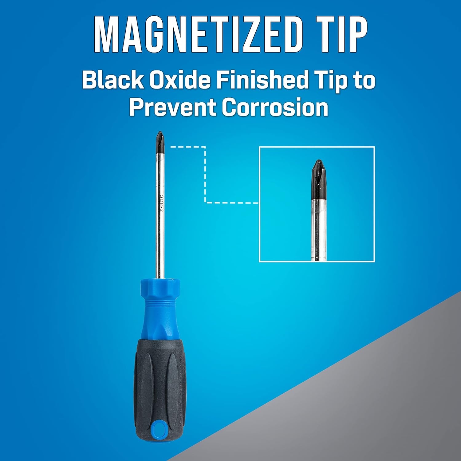 SDP-2 Screwdriver, #2 X 4" Phillips Tip with Comfort Grip, 8 5/16" Length