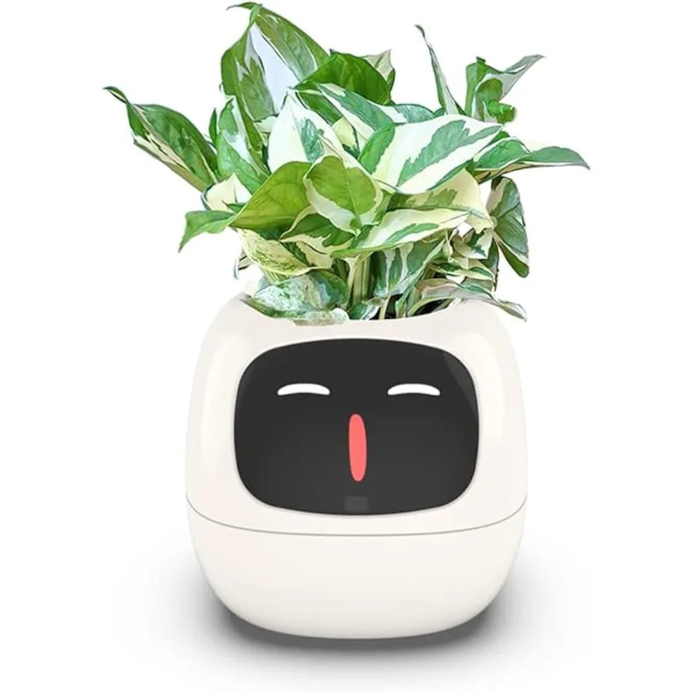 Tool Smart Flowerpots,Smart Pet Planter,Ai Planter,Intelligent Flowerpots,Multiple Expressions,7 Smart Sensors