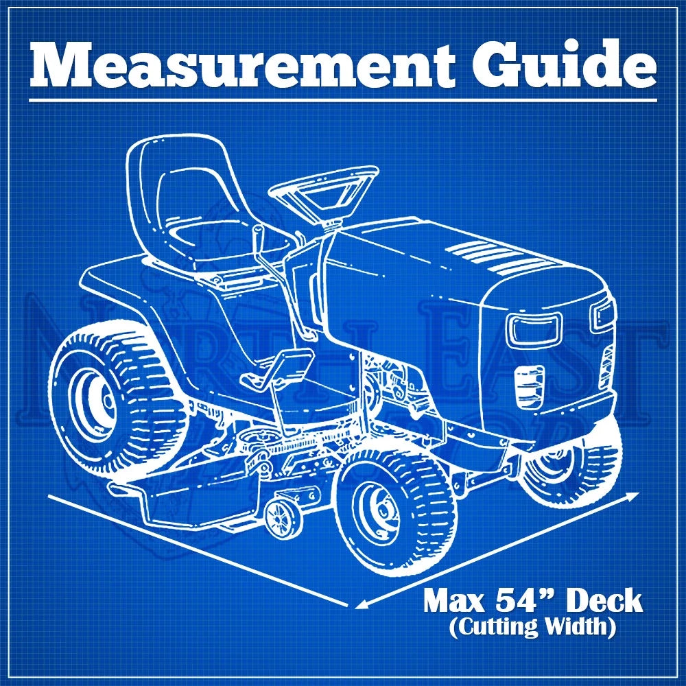 NEH Deluxe Riding Lawn Mower Tractor Cover Fits Decks up to 54" - Green - 190T Polyester Taffeta PA Coated Water and Sunray Resistant Storage Cover