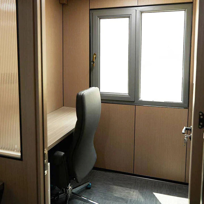 30’ Custom Built Steel Container Office, Working Area & Manager’S Office, 1 Leather Office Chair, 4 Ergonomic Office Chairs, TMG-SCO30
