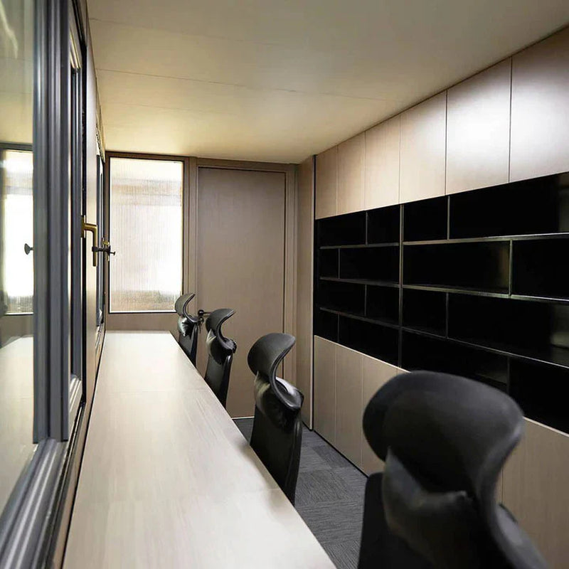 30’ Custom Built Steel Container Office, Working Area & Manager’S Office, 1 Leather Office Chair, 4 Ergonomic Office Chairs, TMG-SCO30