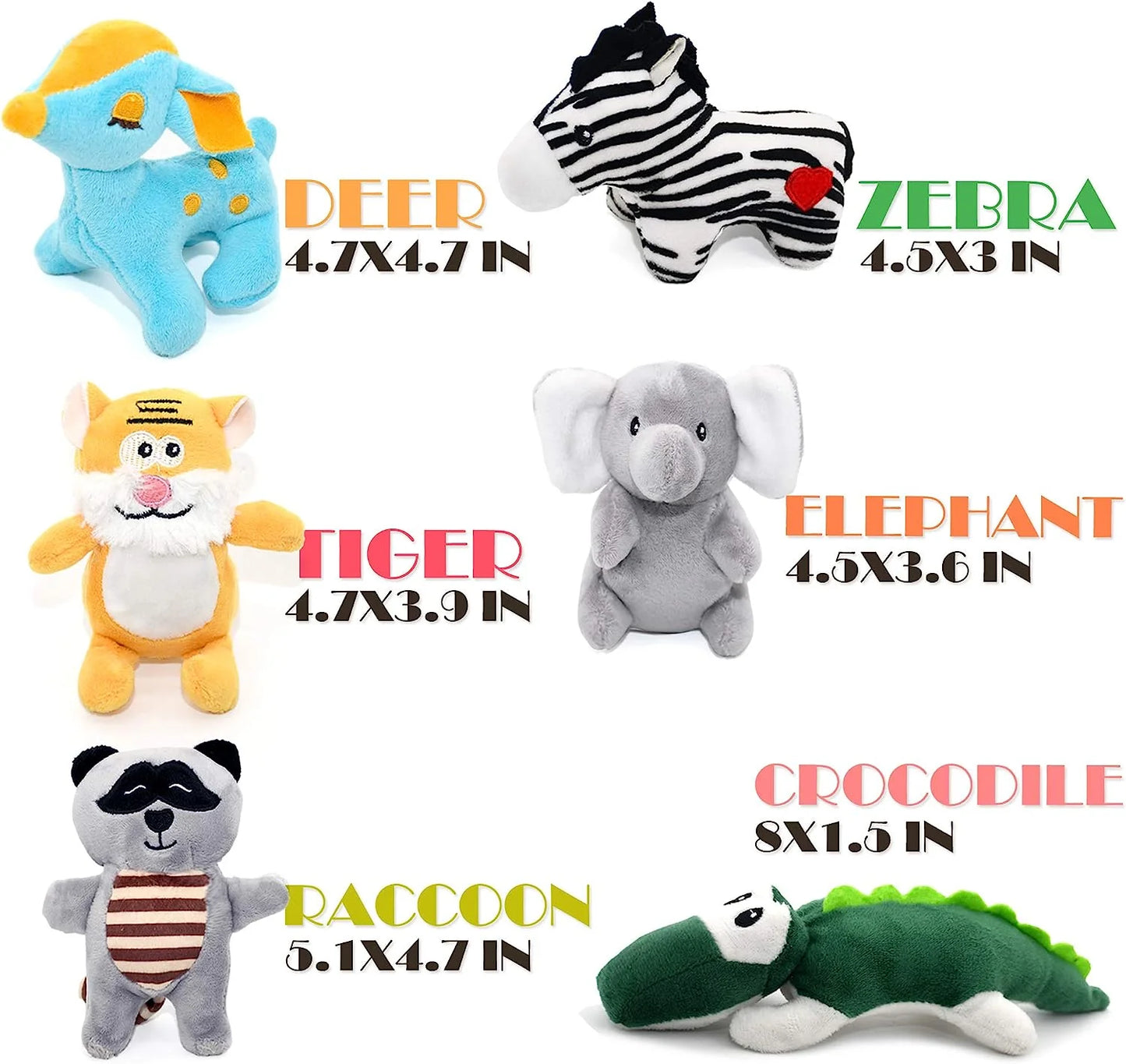 Dog Squeaky Toys for Small Dogs,Stuffed Animal Puppy Toys,Cute Puppy Chew Toys for Dog Teething Toys, Pet Toys for Small to Medium Dogs,Soft Dog Toys,Plush Dog Toy Pack 12 in Gift Box