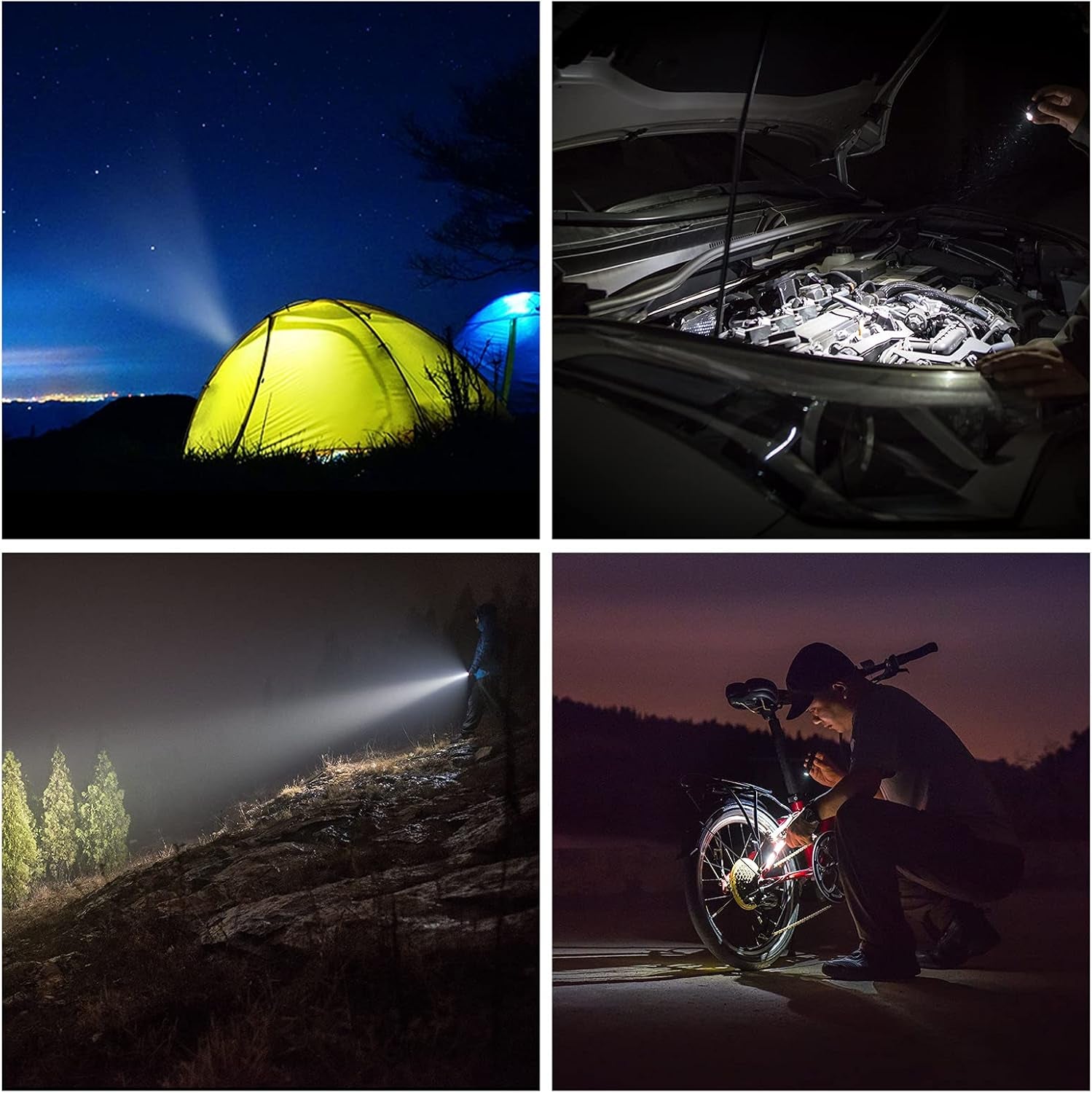 S2R II 1150 Lumens EDC Flashlight USB Magnetic Rechargeable Torch Light Equipped with Variable-Output Side Switch and Dual Direction Pocket Clip (Lava Camouflage)