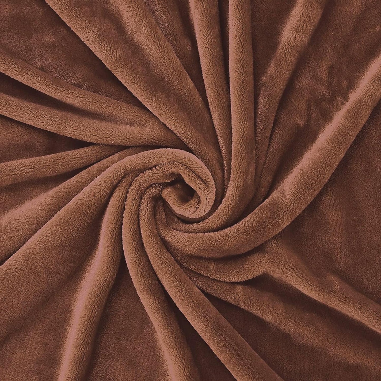 Extra Large Fleece Throw Blanket for Couch, Sofa, 300GSM Super Soft and Warm Blankets, Brown Throw All Season Use, Cozy, Plush, Lightweight, 50X70 Inches