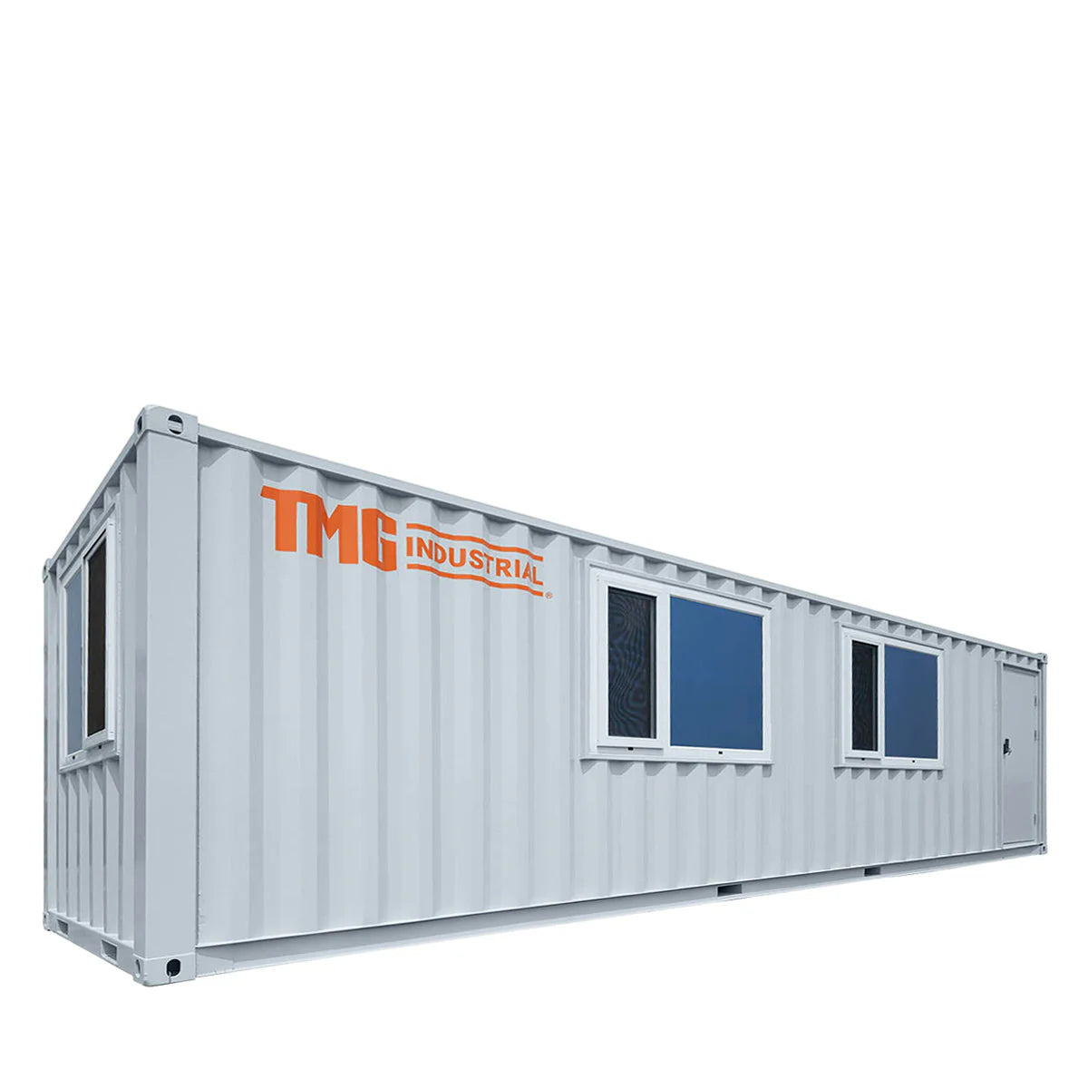 30’ Custom Built Steel Container Office, Working Area & Manager’S Office, 1 Leather Office Chair, 4 Ergonomic Office Chairs, TMG-SCO30