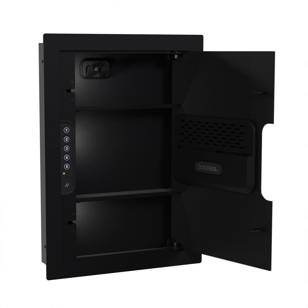 In-Wall Vault with Electronic Lock, Matte Black