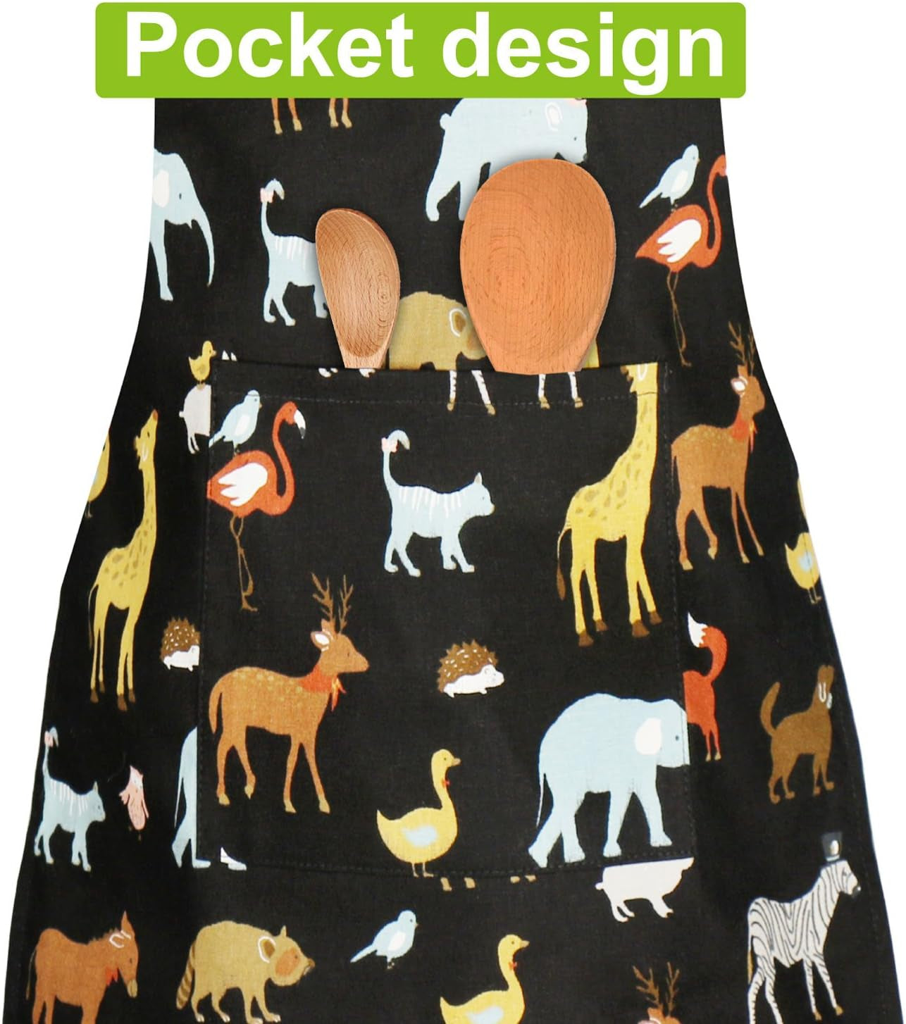 Kids Aprons, Cotton Children Aprons with Adjustable Neck Strap Child Chef Aprons