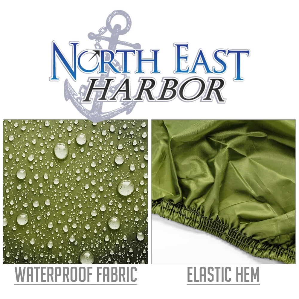 NEH Deluxe Riding Lawn Mower Tractor Cover Fits Decks up to 54" - Green - 190T Polyester Taffeta PA Coated Water and Sunray Resistant Storage Cover