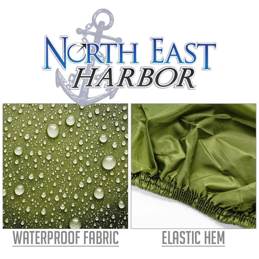 NEH Deluxe Riding Lawn Mower Tractor Cover Fits Decks up to 54" - Green - 190T Polyester Taffeta PA Coated Water and Sunray Resistant Storage Cover