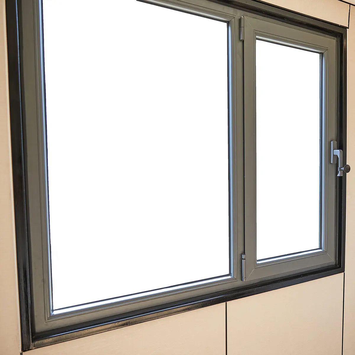 40’ Custom Built Steel Container Office, Insulated, PVC Flooring, Wood Grain Solid Wallboard, Horizontal Pivoting Windows, High-Density Foam Insulation, TMG-SCO40