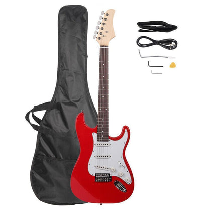 39.37" Beginner Sunset Electric Guitar +Bag Case +Cable +Strap +Picks 7 Color