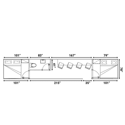 40’ Custom Built Steel Container Office, Insulated, PVC Flooring, Wood Grain Solid Wallboard, Horizontal Pivoting Windows, High-Density Foam Insulation, TMG-SCO40