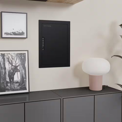 In-Wall Vault with Electronic Lock, Matte Black