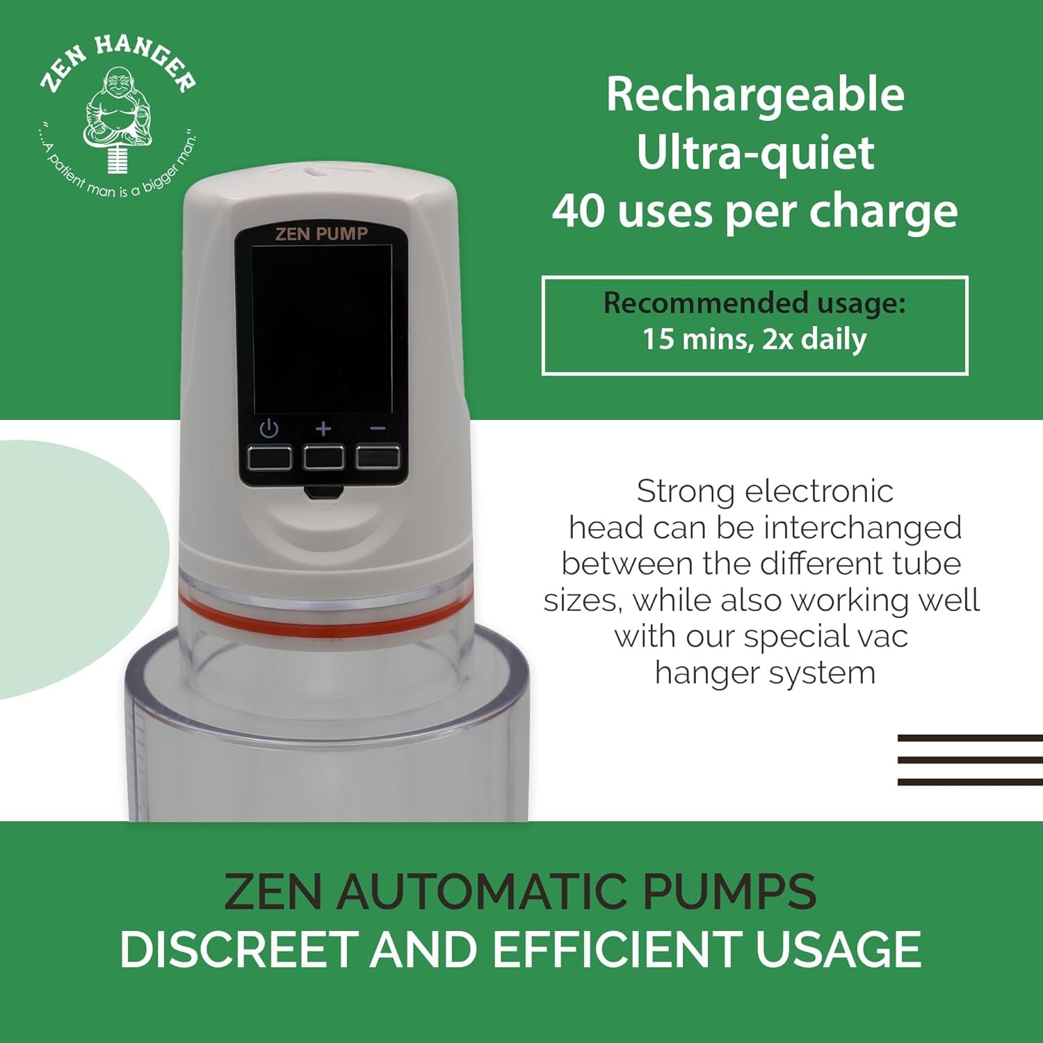 Automatic Electronic Penis Pump (Standard) – Penis Lengthening Device Automatic W/Silicone Base, Pressure Regulated Head, Ultra-Quiet Motor, & Long-Lasting Battery