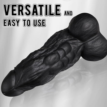 3 Inch Diameter BBC Huge Thick Dildo, 10 Inch Monster Big Black Dildos with Strong Suction Cup, Realistic Silicone Large Anal Dildos Adult Sex Toys for Gay Female Mastuabtion
