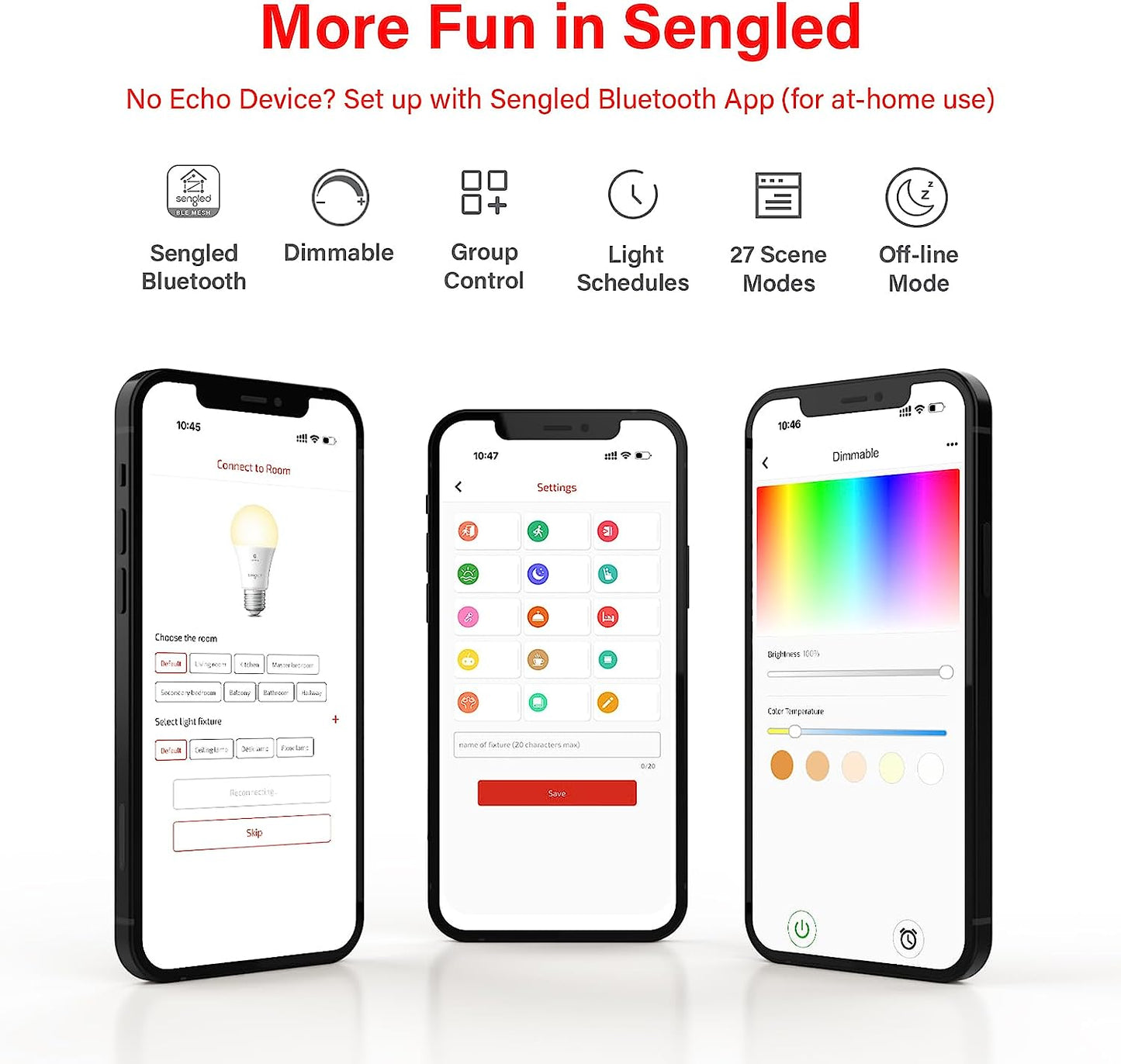 Smart Edison Bulbs, S1 Auto Pairing with Alexa Devices, Vintage Smart Light Bulbs That Work with Alexa, Bluetooth Mesh Smart Home Lighting, ST19 Led Bulb 60 Watt Equivalent, 2000K E26, 4-Pack