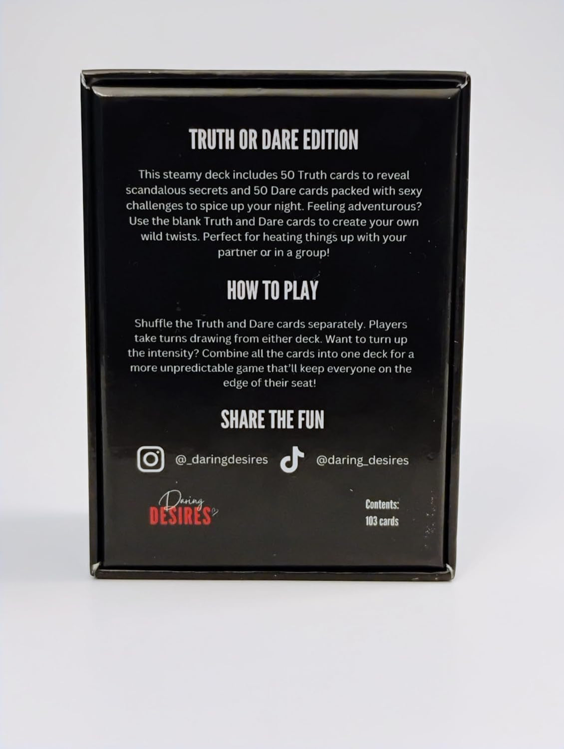 Daring Desires Adult Truth or Dare Card Game