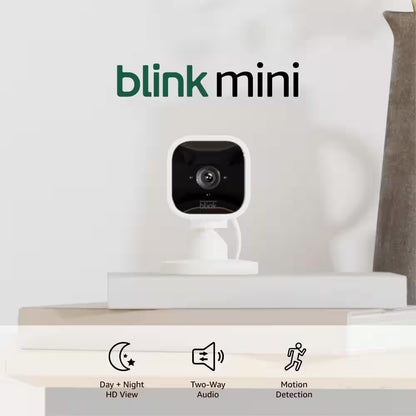 Mini Indoor Wired 1080P Wi-Fi Security Camera - White (2-Pack)